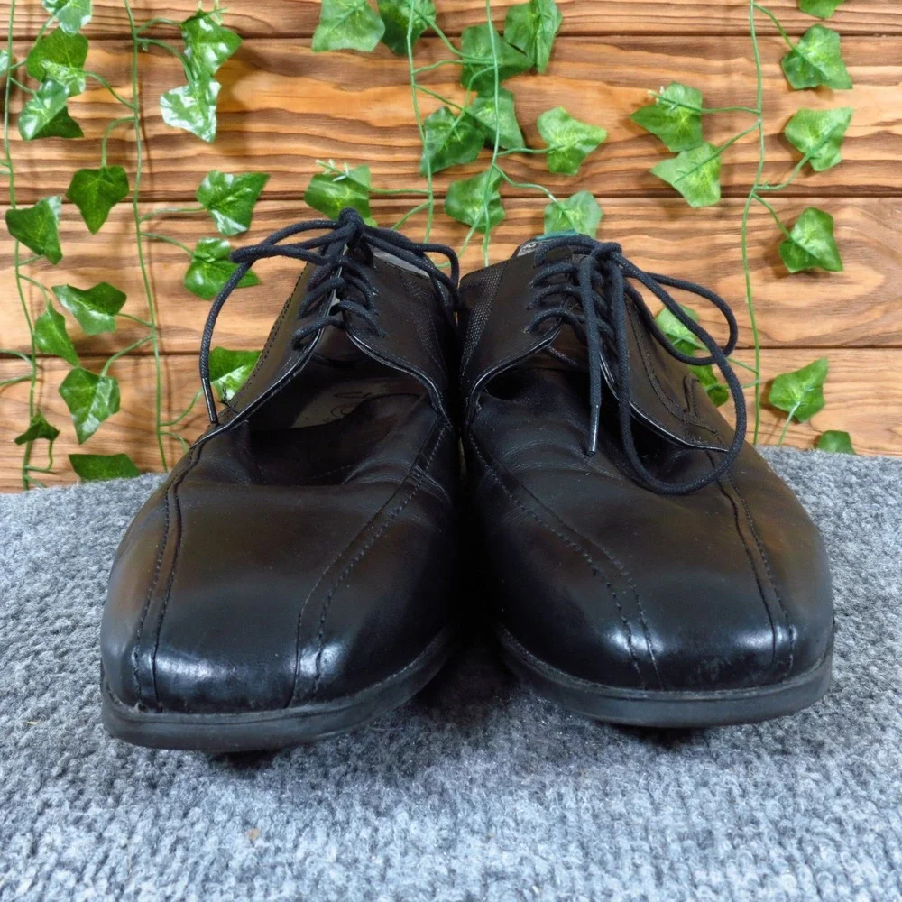 Clarks Tilden Walk Mens‎ Derby Dress Shoes Size 10 Professional Black Leather